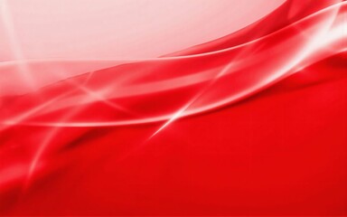 Poster - Elegant and smooth abstract wave background transitioning from deep red to bright orange - expressing creativity, emotion, and refined beauty