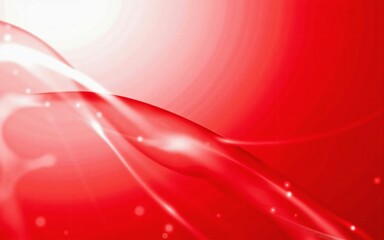 Poster - Elegant and smooth abstract wave background transitioning from deep red to bright orange - expressing creativity, emotion, and refined beauty