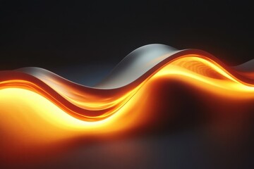 Poster - Flowing curves of light create a serene ambiance in modern design setting