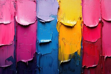 Poster - Vibrant colors on canvas capture abstract beauty in a textured painting
