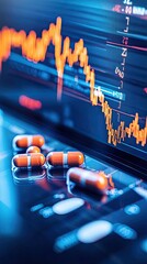 Poster - A Forex trading dashboard displayed on a sleek, transparent glass tablet, highlighting cutting-edge innovation in financial technology