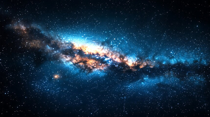 Wall Mural - a breathtaking view of a vibrant, luminous milky way galaxy, speckled with countless stars. capturin