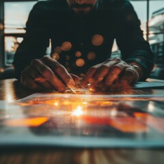 Poster - Innovative Money Smart Week Illuminated Financial Strategy with Warm Metallic Bokeh - Empowering Entrepreneurial Insights for Digital Age Investment Planning and Mindful Wealth Management