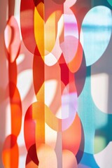 Leinwandbilder - Chromatic Flow Translucent Geometric Abstraction - Innovative Digital Design Visualization for Creative Marketing and Brand Identity Storytelling