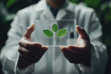 Poster - Eco-Innovative Healthcare Holographic Green Technology Visualization in Modern Pharmaceutical Research - Sustainable Medical Breakthrough Concept