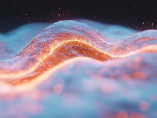 Leinwandbilder - Quantum Flow Ethereal Digital Transformation Landscape Revealing Cosmic Connectivity and Technological Evolution in Luminous Neural Network Visualization