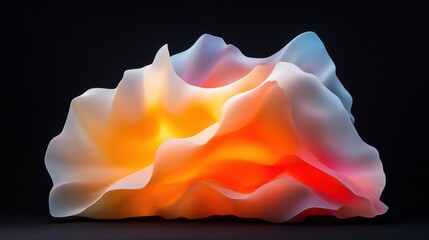 Leinwandbilder - Luminescent Data Terrain Immersive AI-Driven Visualization of Complex Information Flows in Translucent Volumetric Design for Next-Generation Analytics and Strategic Insight