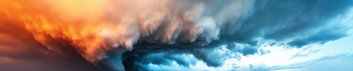 Fototapete - Climate Crisis Visualization Hyperreal Atmospheric Dynamics Showcasing Extreme Weather Patterns for Meteorological Research and Climate Change Communication