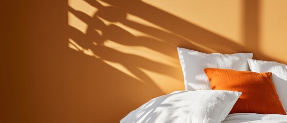 Poster - Warm Minimalist Bedroom Design Earthy Clay-Toned Sanctuary with Soft Light and Textural Comfort - Modern Wellness Interior Styling