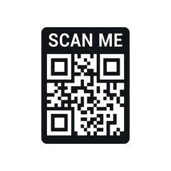 QR Code Frame vector Template design for Scanning – Mobile App, Payment, Smartphone, and PDA Use. qr code on white background