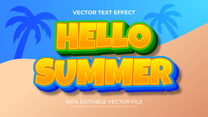 Poster - Summer Editable Vector Text Effect