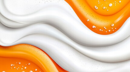 Aufkleber - creamy beer foam is layered with amber liquid, showing condensation droplets and a smooth, glossy te