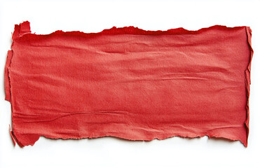 Aufkleber - Red torn paper texture background for graphic design and photo overlay effect, abstract scrapbooking sheet
