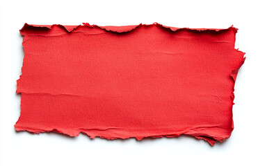 Aufkleber - Red torn paper texture background, abstract grunge surface, bright color, scrapbooking, design element