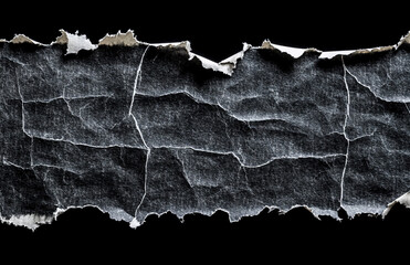 Aufkleber - Torn black paper texture background grunge abstract design damaged surface material wallpaper graphic art