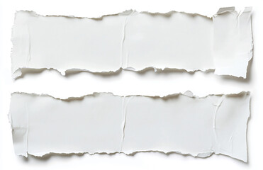 Poster - Torn paper texture background white ripped paper edge piece scrap page sheet abstract design element