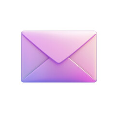 Poster - 3D Render of a Gradient Pink Envelope Icon Modern Communication Design, isolated on transparent Background