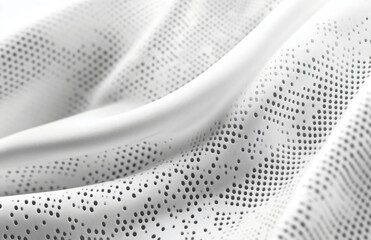 Poster - White perforated leather texture background with soft folds and elegant drape for fashion design use