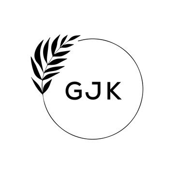 GJK creative minimalist letter logo.	