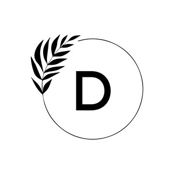 D creative minimalist letter logo.	