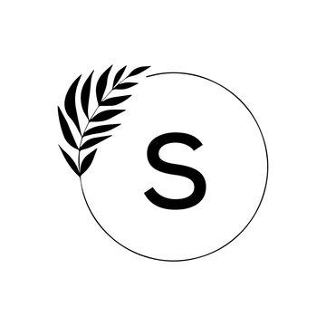 S creative minimalist letter logo.	