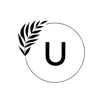 U creative minimalist letter logo.	