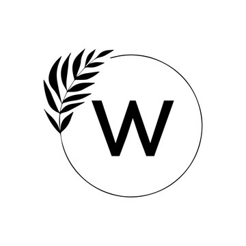 W creative minimalist letter logo.	