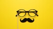 © AI Photo Stock - April Fools' Day Fun: Glasses and Mustache - April Fools' Day prank, funny glasses, fake mustache, playful humor, festive celebration