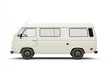 © AYESKIA - Classic White Camper Van Isolated on White Background Ready for Travel