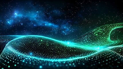 Wall Mural - Nebula Wave Abstract Background.