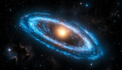 spiral galaxy with cosmic nebula. (9)