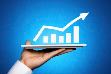 Poster - An investment consultant examines a company's financial statements, leveraging augmented reality tools to analyze data. A futuristic approach to business, economy, and marketing concepts