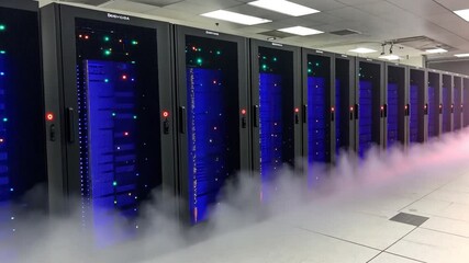 Poster - Data Center Servers with Fog, High-Tech Infrastructure
