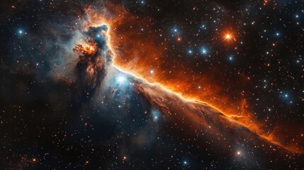 colorful stars and space panorama universe background