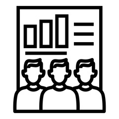 Poster - organisational training vector icon