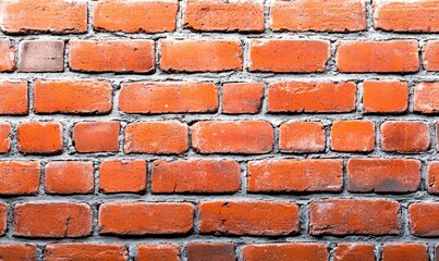 Poster - Detailed view of a striking red brick wall creating a textured and vibrant background.