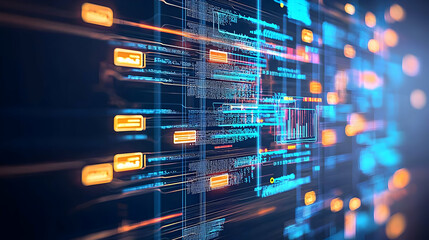 Poster - Abstract Digital Data Stream Visualization