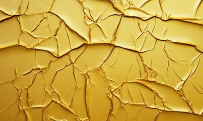 Poster - An opulent gold texture with an eye-catching pattern of wrinkles, creating a rich background.
