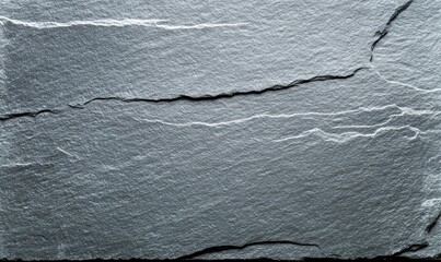 Poster - Detailed slate texture showing natural patterns and subtle color variations, ideal as a background.