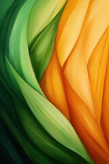 Poster - Colorful abstract leaves in warm hues create a vibrant natural design