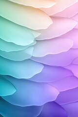 Poster - Soft pastel gradient of layered shapes creates a calming visual effect on display