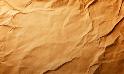 Poster - A close-up shot reveals the intricate texture and patterns of folded, wrinkled brown paper.