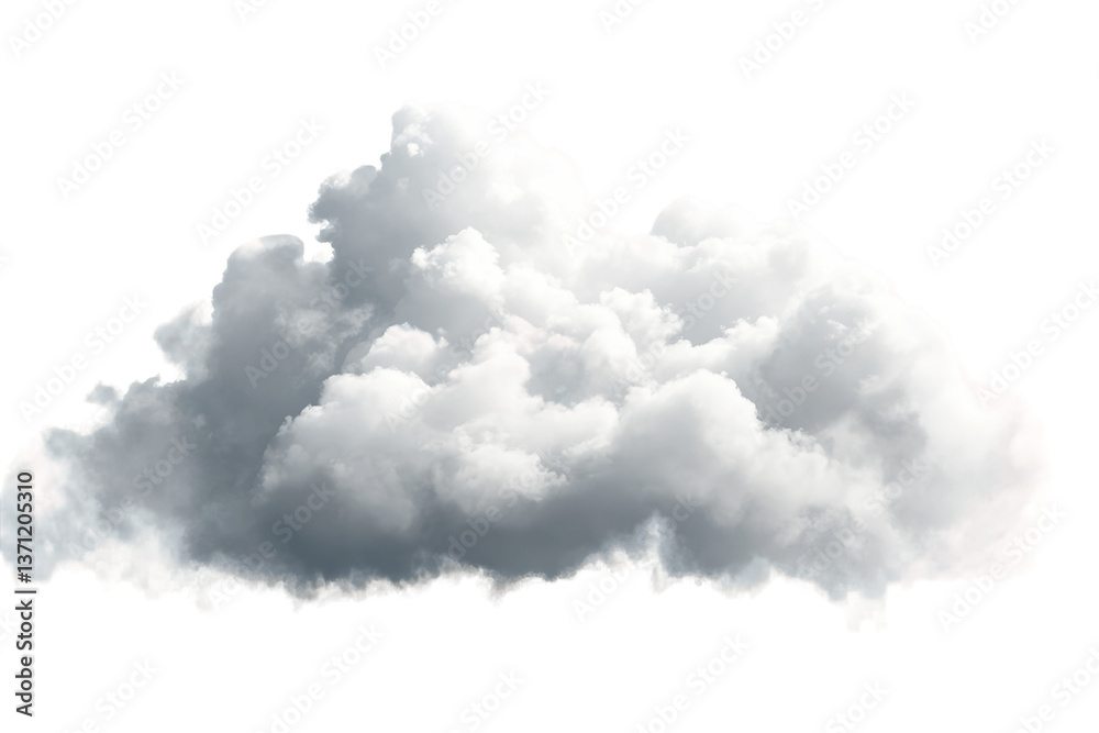 Fluffy White Cumulus Cloud Isolated on Transparent Background, PNG ...