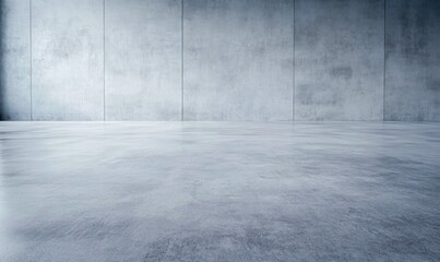 Poster - Sleek, neutral concrete wall and floor creating a minimalist, versatile background for various designs.