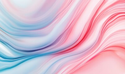 Poster - Elegant flowing abstract background in shades of pink, blue, and purple creates a soothing, serene visual.