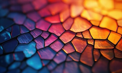 Poster - A vibrant, abstract texture showcasing a smooth gradient of blue, purple, red, orange, and yellow.