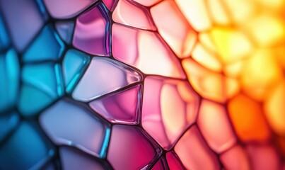 Poster - Vibrant mosaic pattern with a mesmerizing gradient of color, creating an abstract and modern background.
