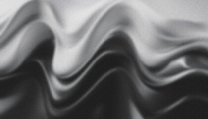 Poster - black and white gradient creating soft waves background
