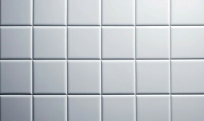 Poster - Detailed close-up of a white square tile pattern ideal for backgrounds and designs with clean, modern aesthetics.
