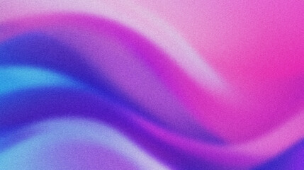 Fototapete - Vibrant pink and blue gradient creating soft waves with grainy texture